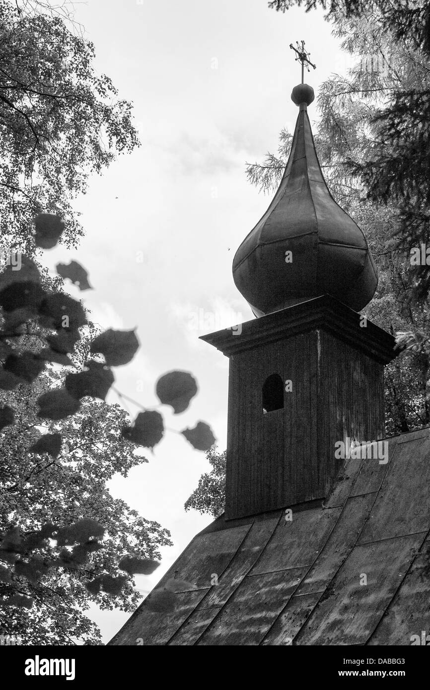 Little tower from church in Calvary Stock Photo