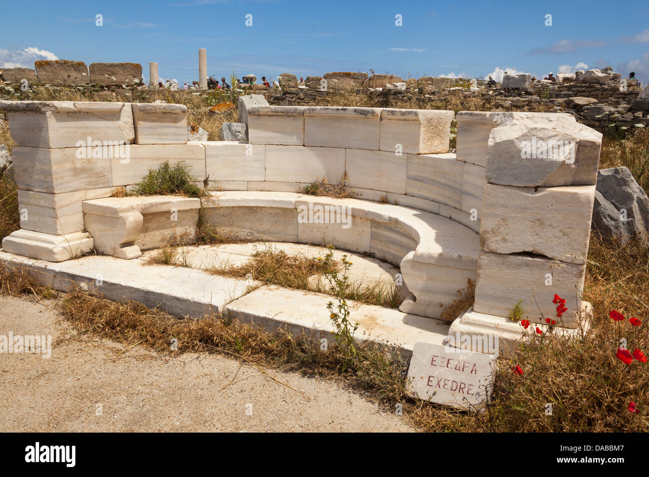The Exedra, also known as Exedre, near Sacred Way, Delos Archaeological