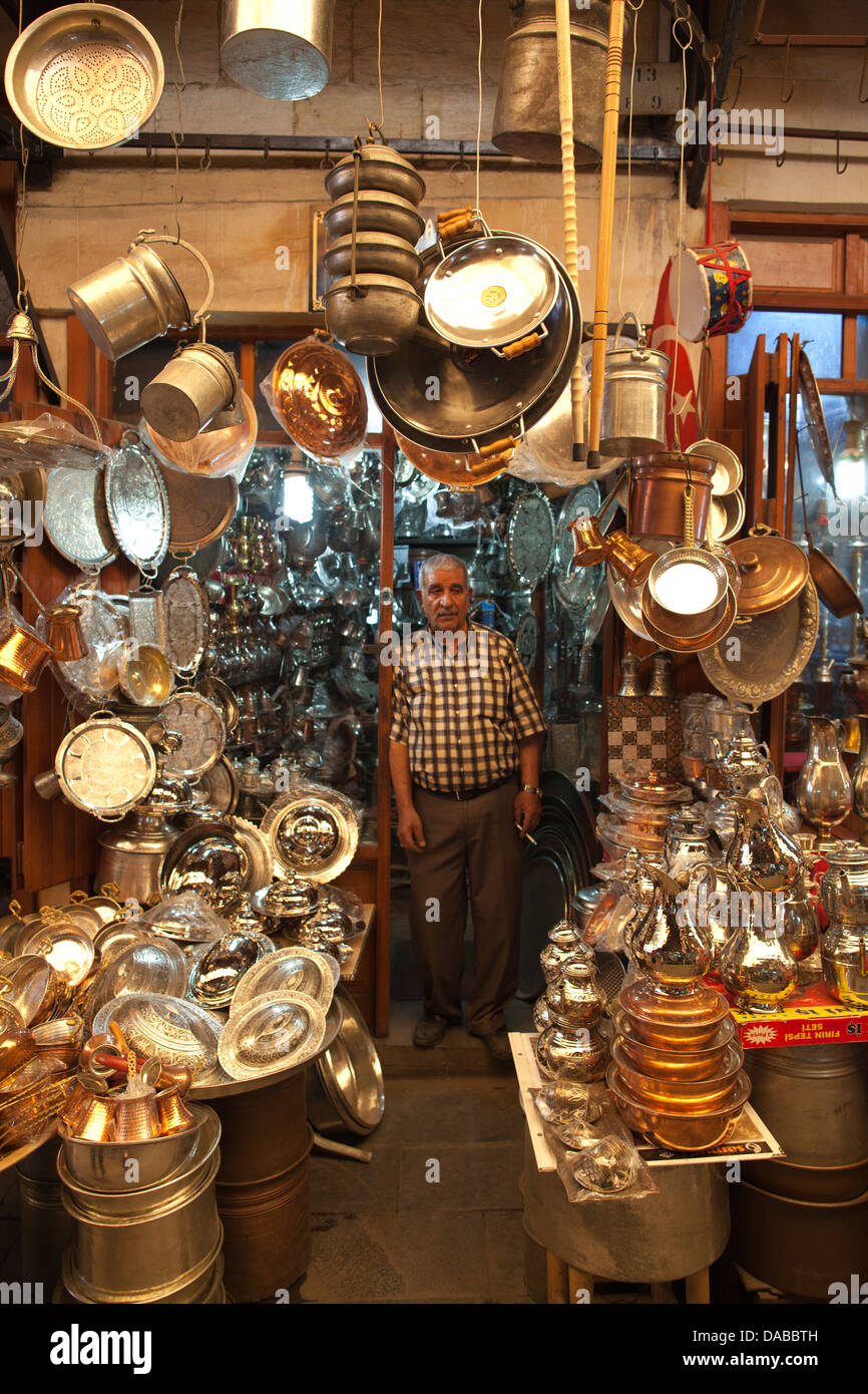 Bakircilar Carsisi, historical copper market of Gaziantep, Turkey Stock
