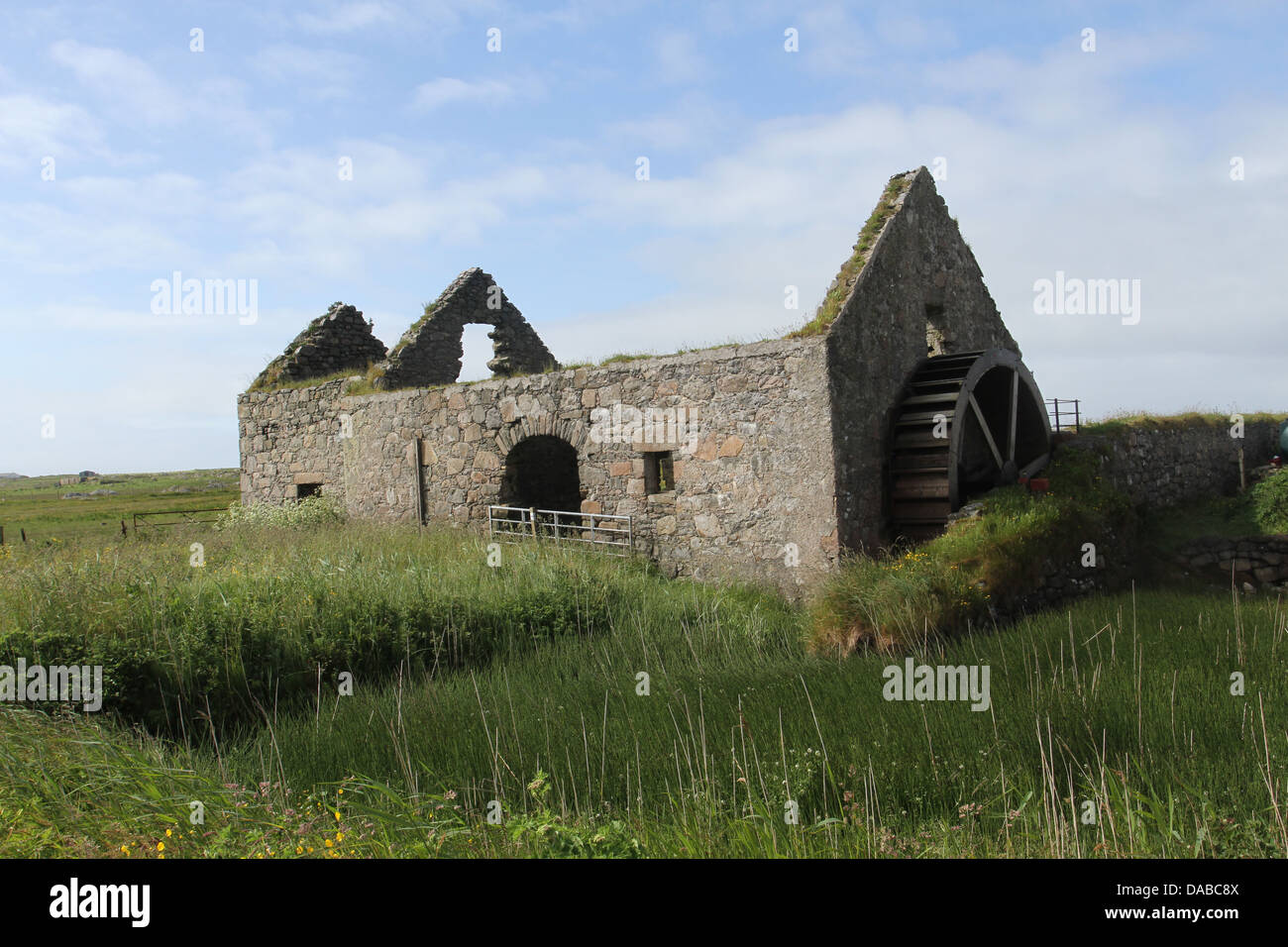 Ruin of Mill House Isle of Tiree Scotland  June 2013 Stock Photo