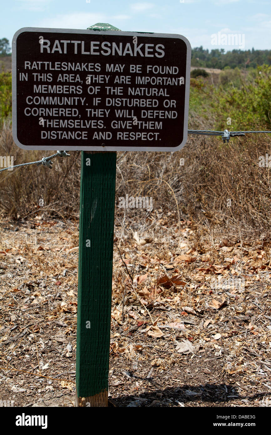 Rattlesnake Warning Sign High Resolution Stock Photography and Images