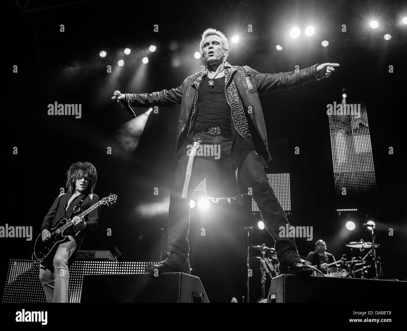 Billy Idol performing live Stock Photo
