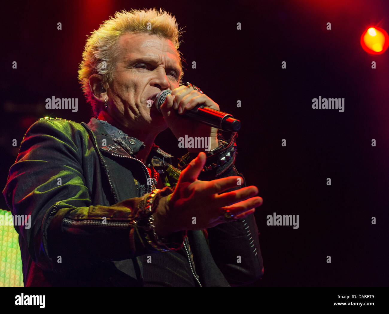 Billy Idol performing live Stock Photo