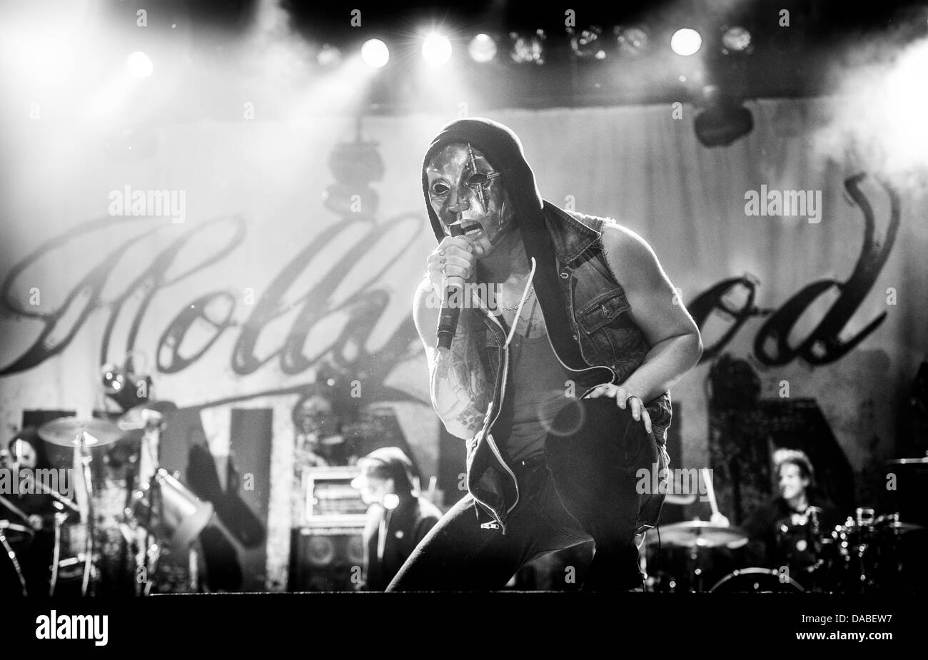 Hollywood Undead performing live Stock Photo