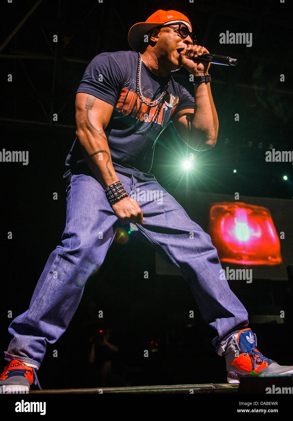 LL Cool J performing live in 2013 Stock Photo