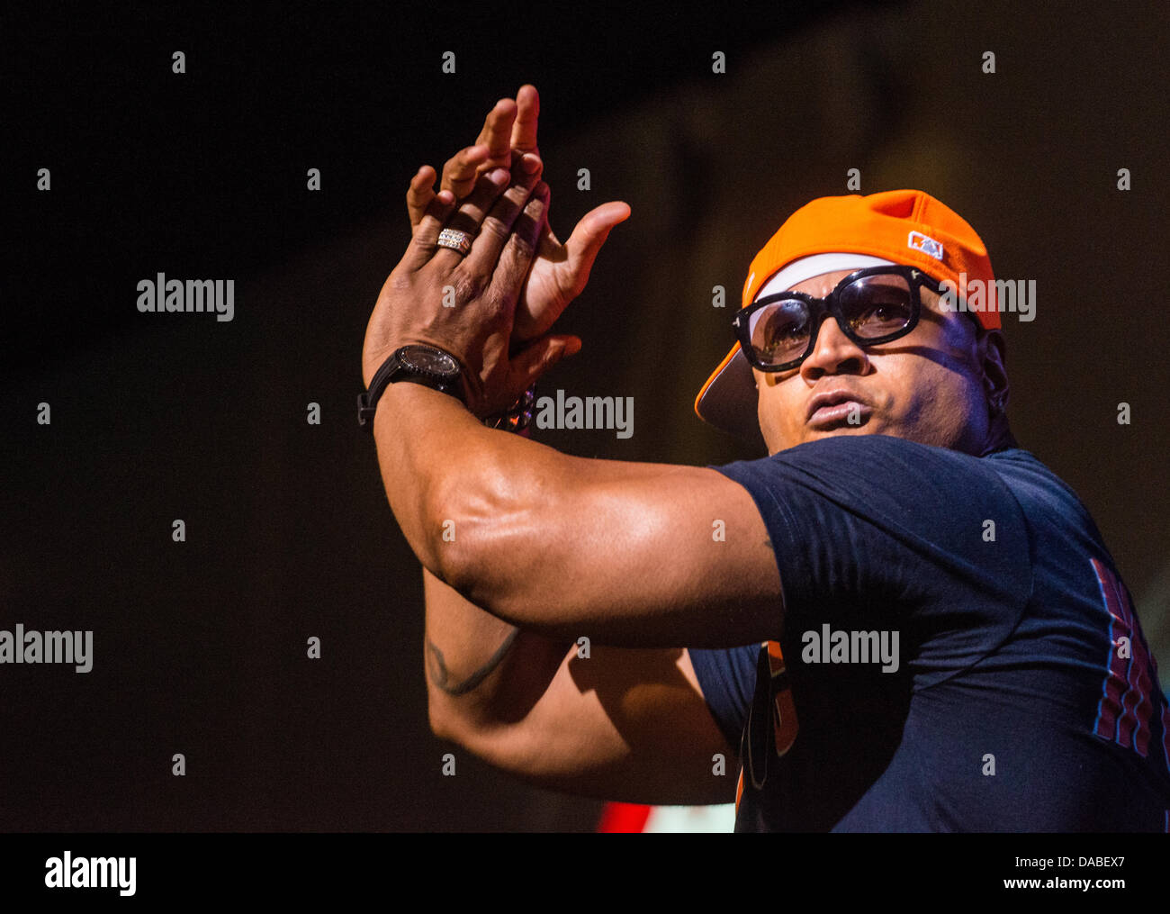 LL Cool J performing live in 2013 Stock Photo
