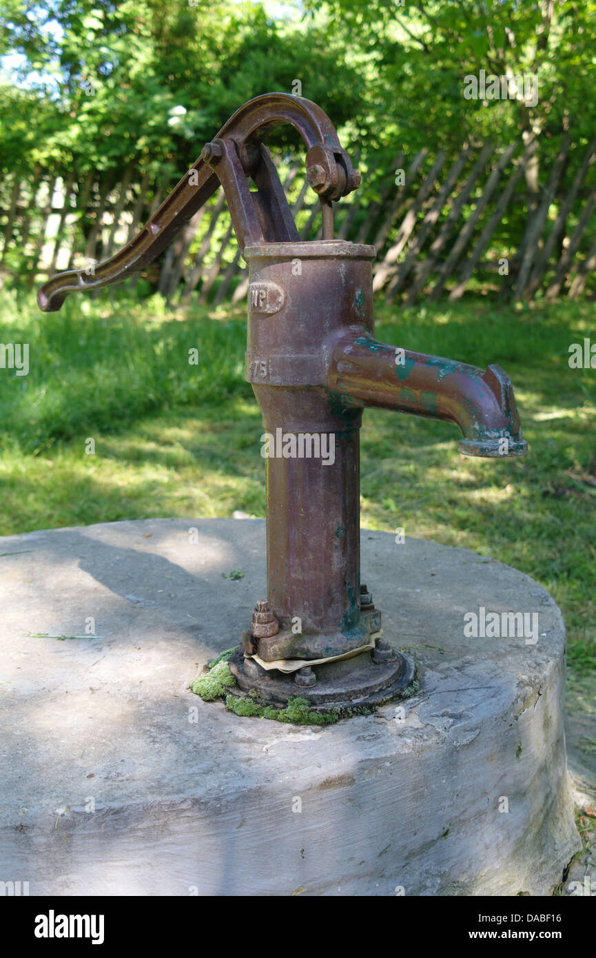 Garden Hand Water Well Pump High Resolution Stock Photography and