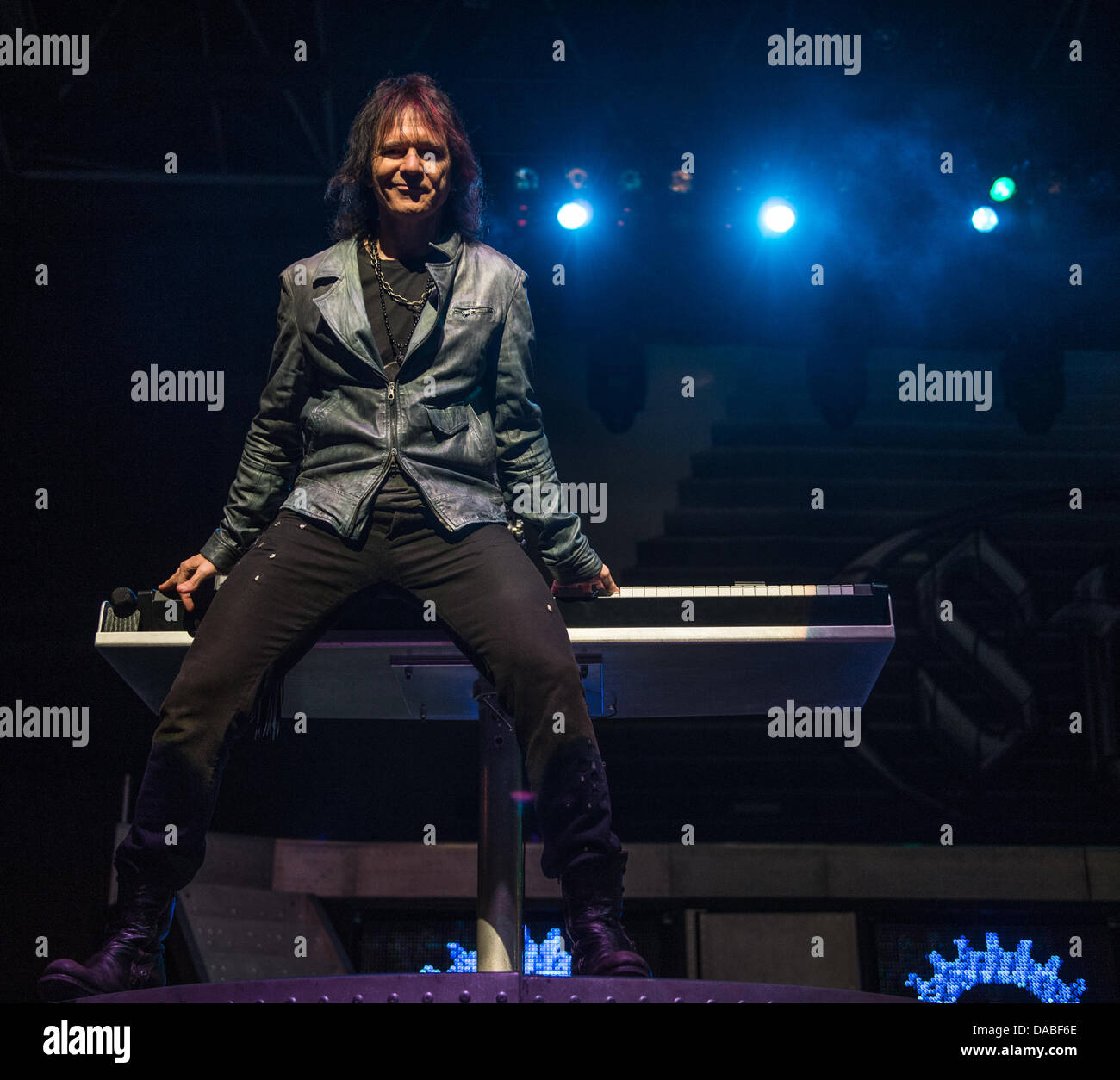Lawrence Gowan of Styx performing live Stock Photo