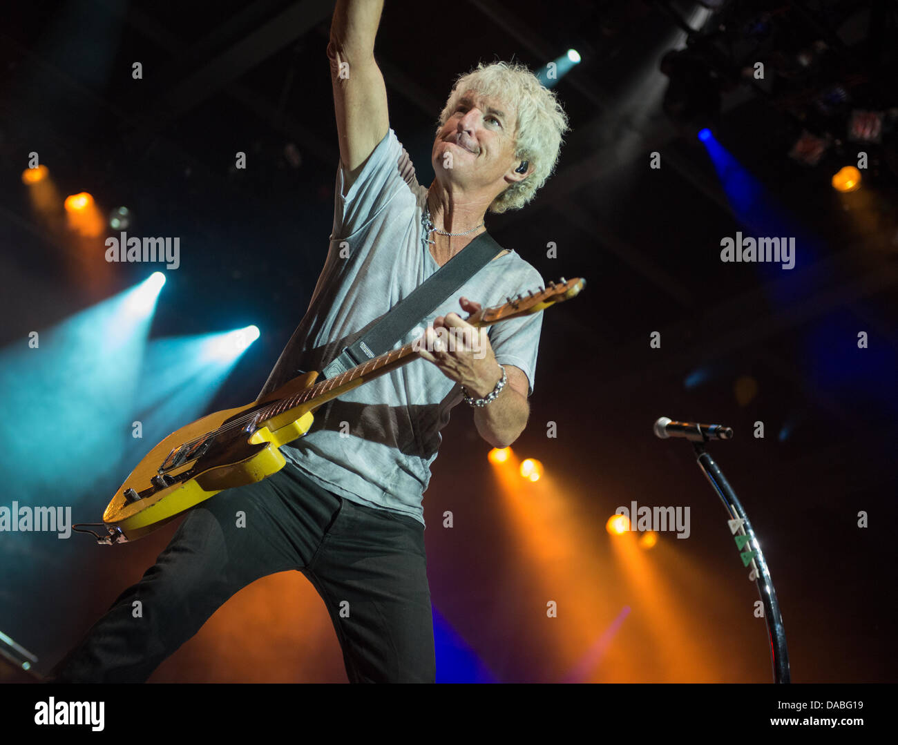 REO Speedwagon performing live with Kevin Cronin Stock Photo