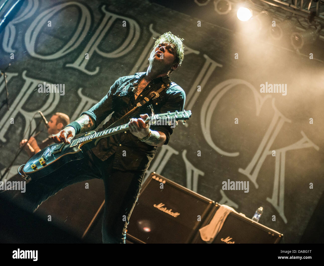 Dropkick Murphys perform live, guitarist James Lynch Stock Photo