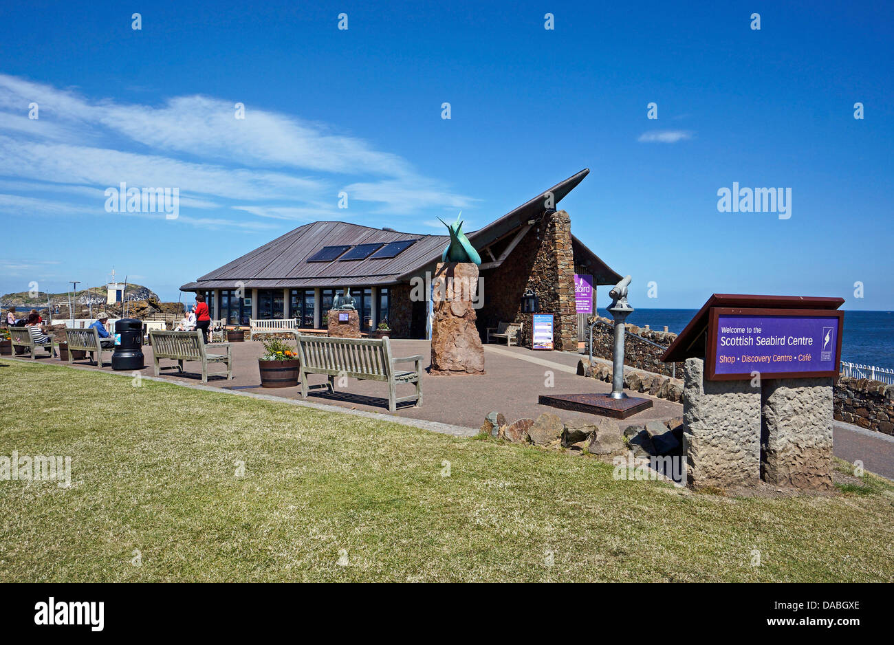 The Scottish Seabird Centre at the harbour in North Berwick East Lothian Scotland Stock Photo