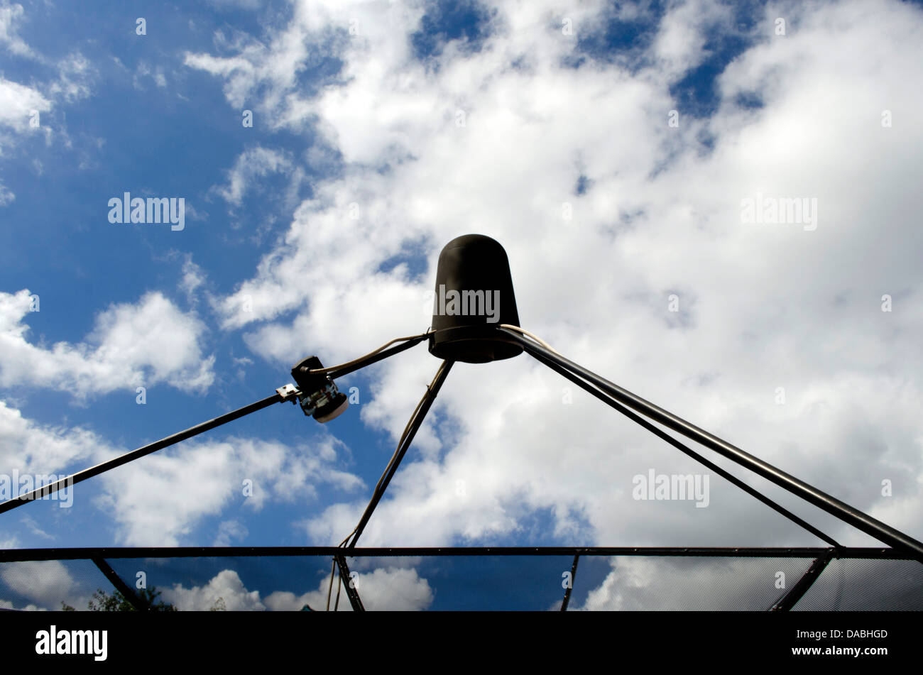 The Satellite Signal Wave Receiver Dish for Television Stock Photo