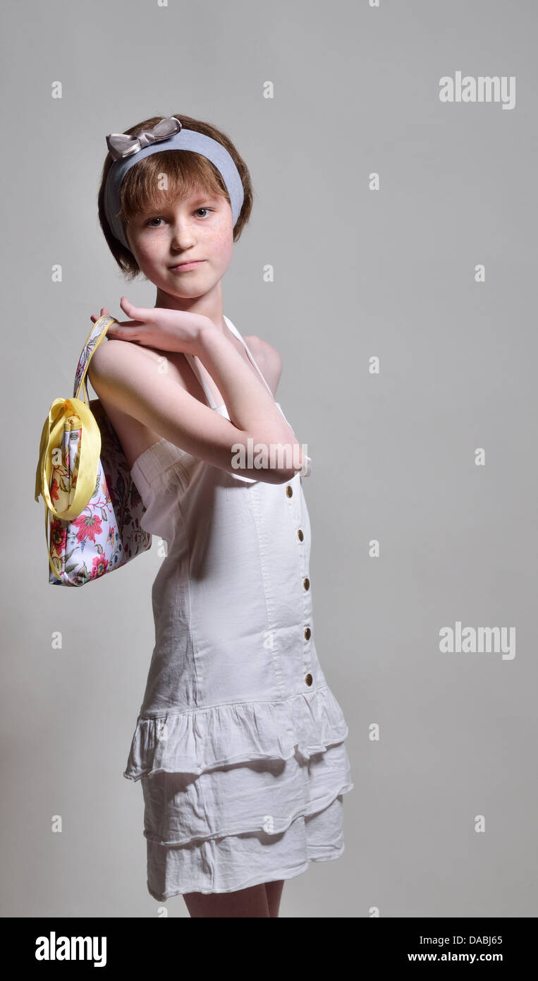 Slim adolescent model Stock Photo