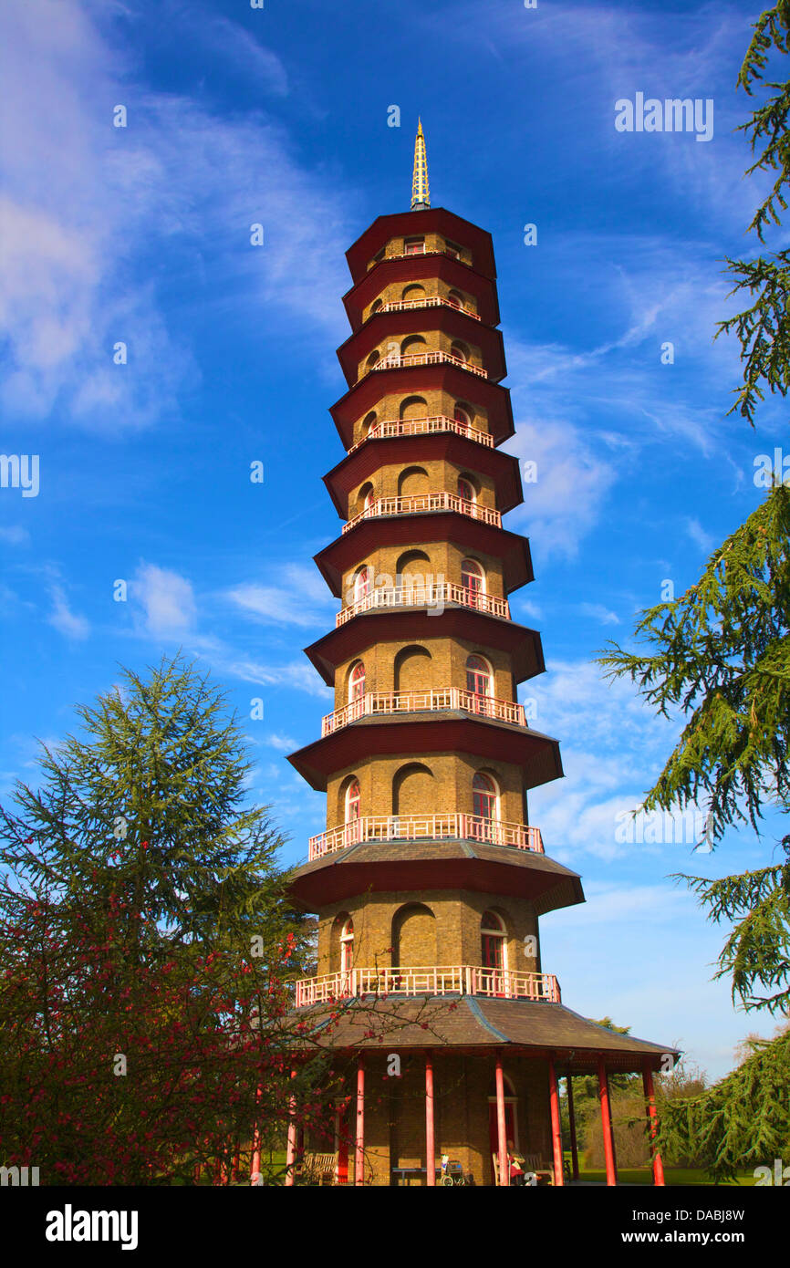 Pagoda, Kew Gardens, UNESCO World Heritage Site, London, England, United Kingdom, Europe Stock Photo