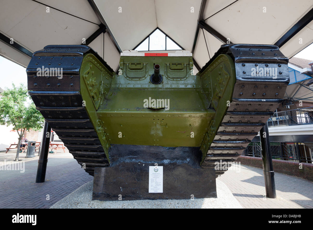 British Mark 4 tank 1916, presented to the town of Ashford in 1919 Stock Photo