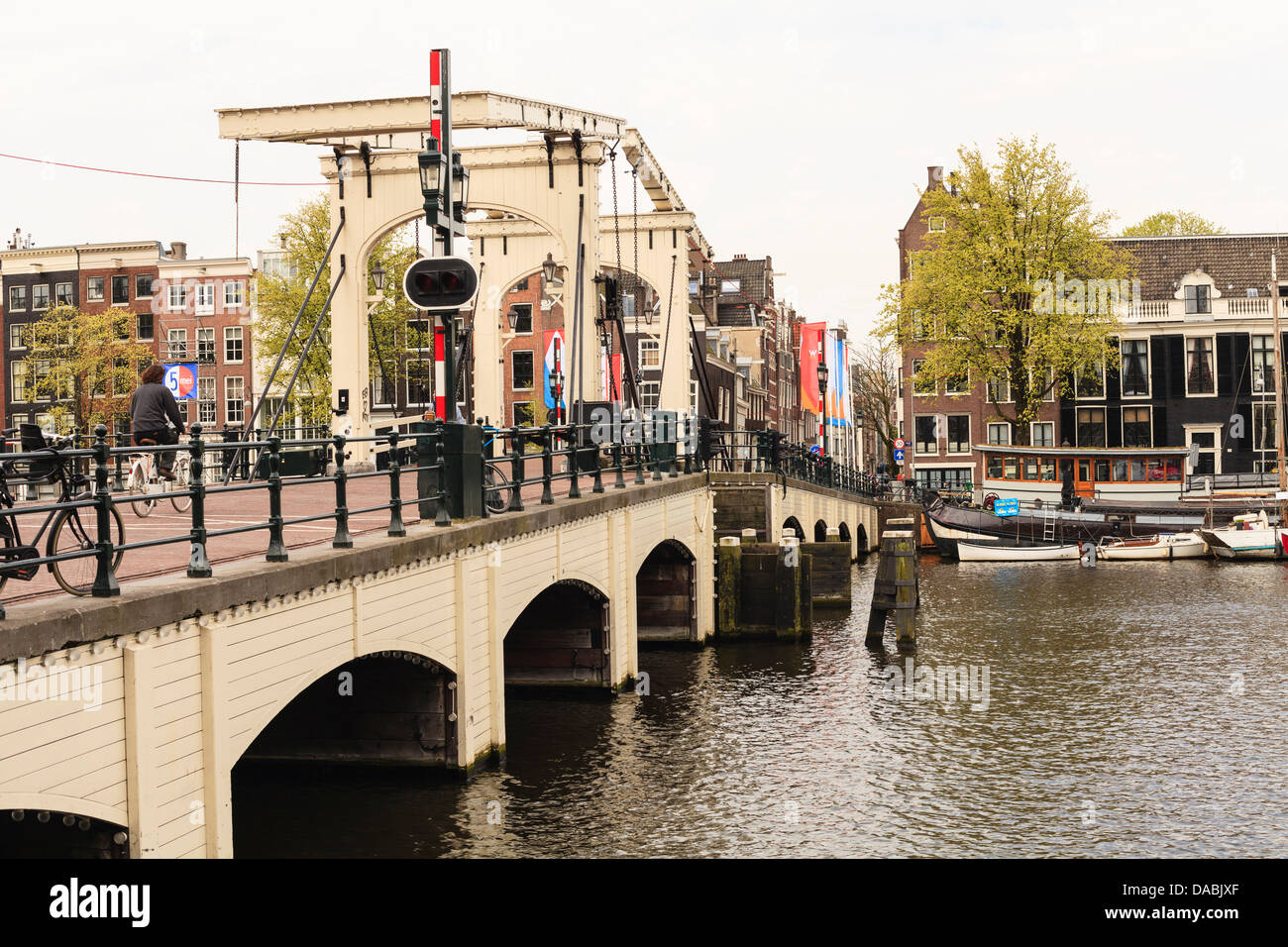 Magere Brug (the Skinny Bridge), Amsterdam, Netherlands, Europe Stock Photo