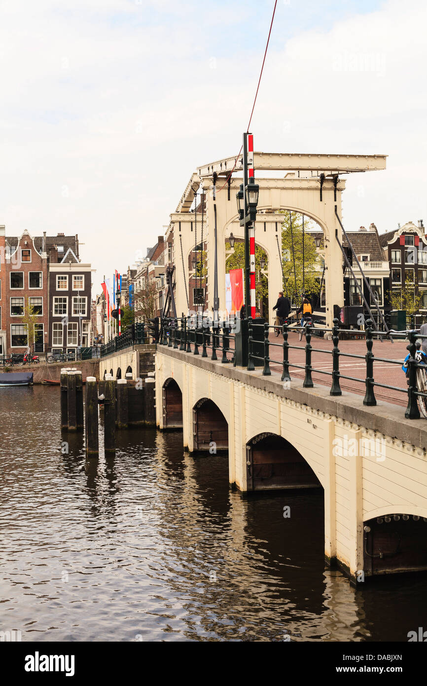 Magere Brug (the Skinny Bridge), Amsterdam, Netherlands, Europe Stock Photo