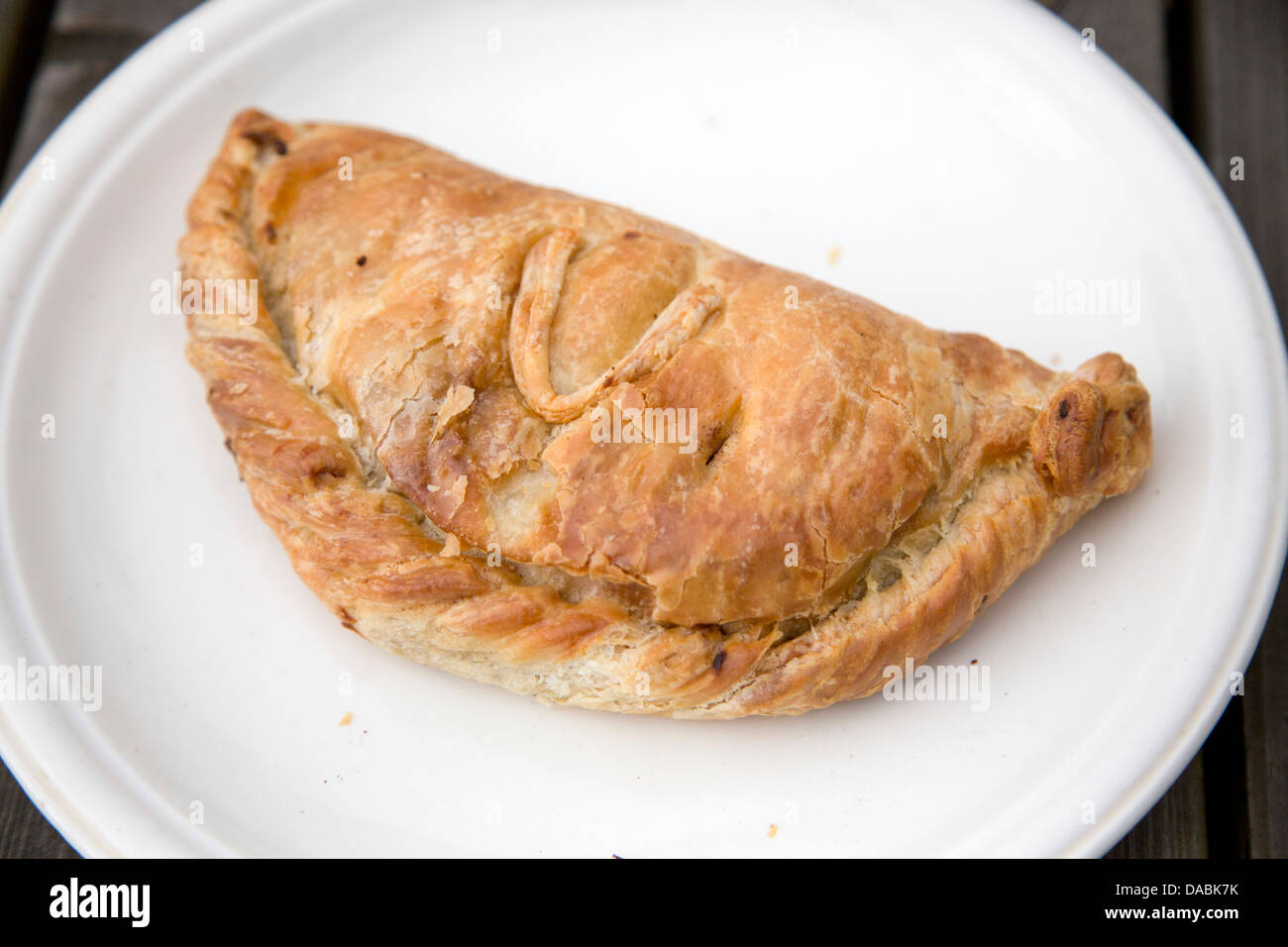Cornish Pasty; on Plate; UK Stock Photo - Alamy