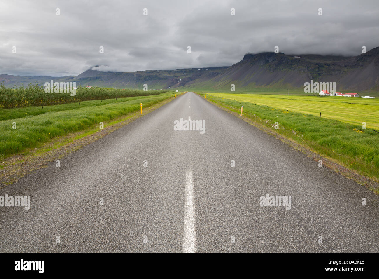 Highway through Iceland Stock Photo - Alamy