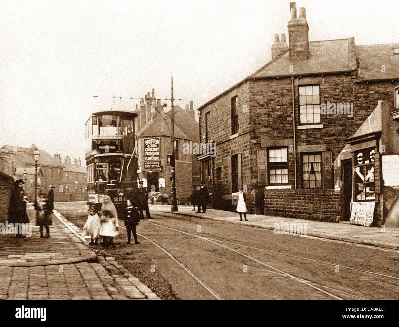 Sheffield Crookes Tram Terminus early 1900s Stock Photo 58034438 Alamy