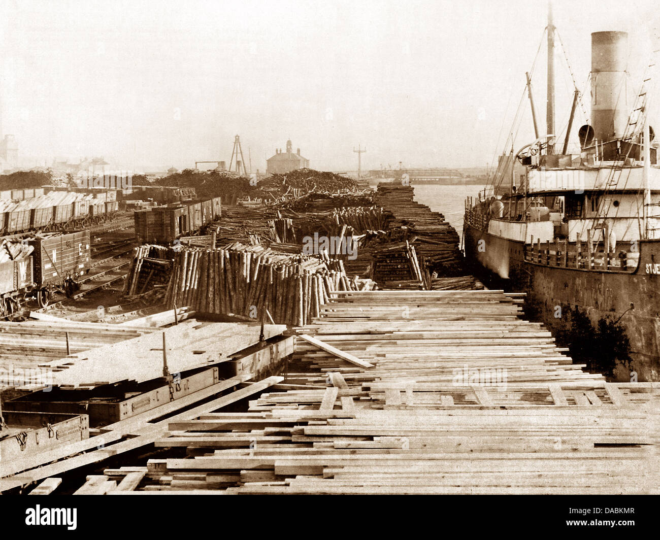 Hartlepool Union Dock early 1900s Stock Photo - Alamy