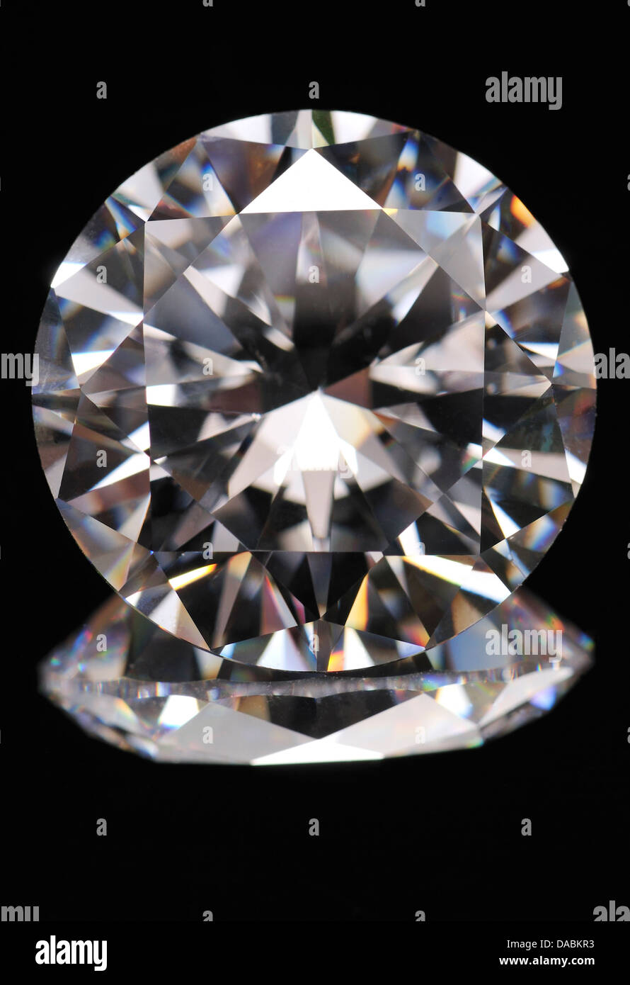 Diamond (lab-created cubic zirconia) Stock Photo