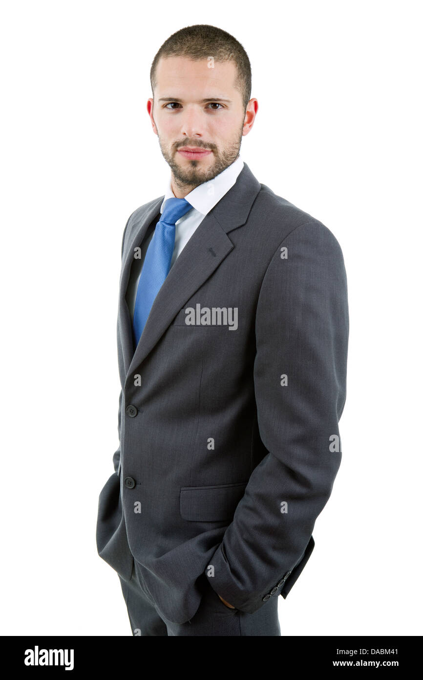 young business man portrait isolated on white Stock Photo - Alamy