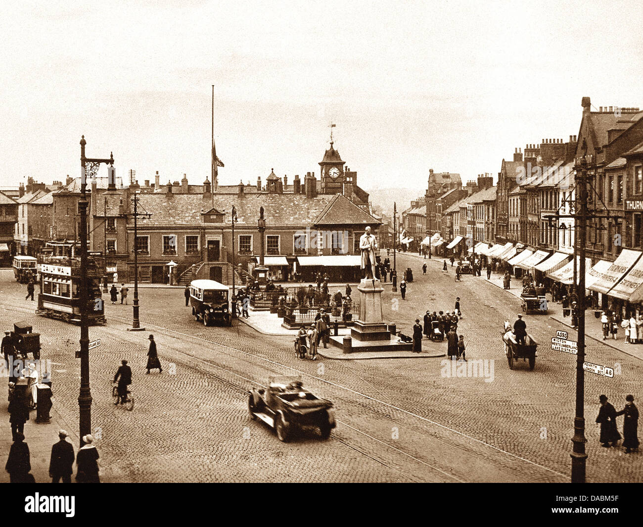 Carlisle Market Place probably 1920s Stock Photo Alamy