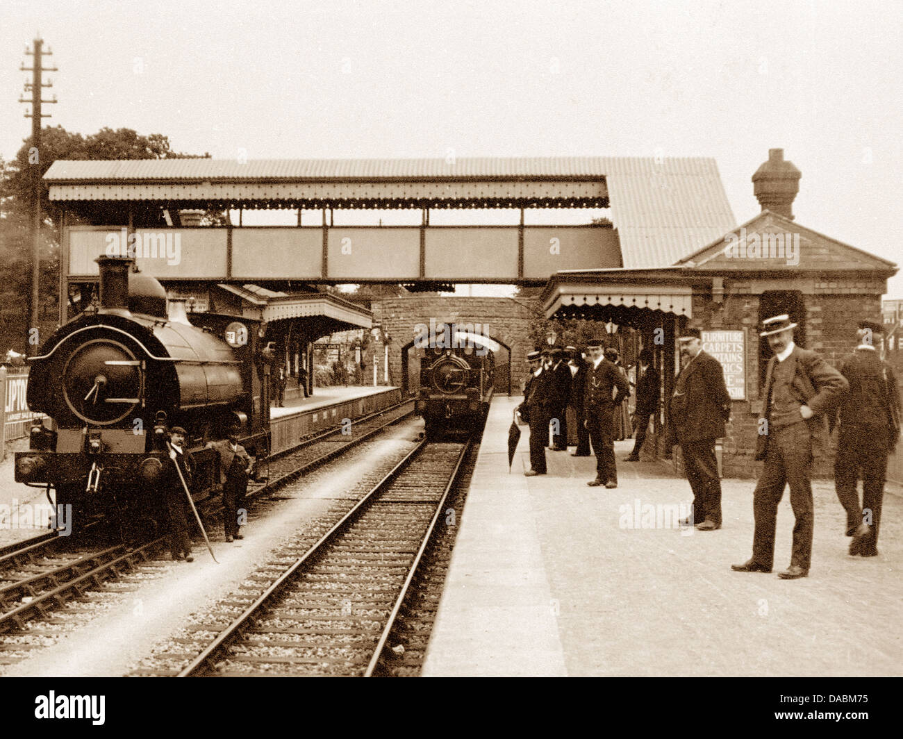 Shepton Mallet Railway Station early 1900s Stock Photo Alamy