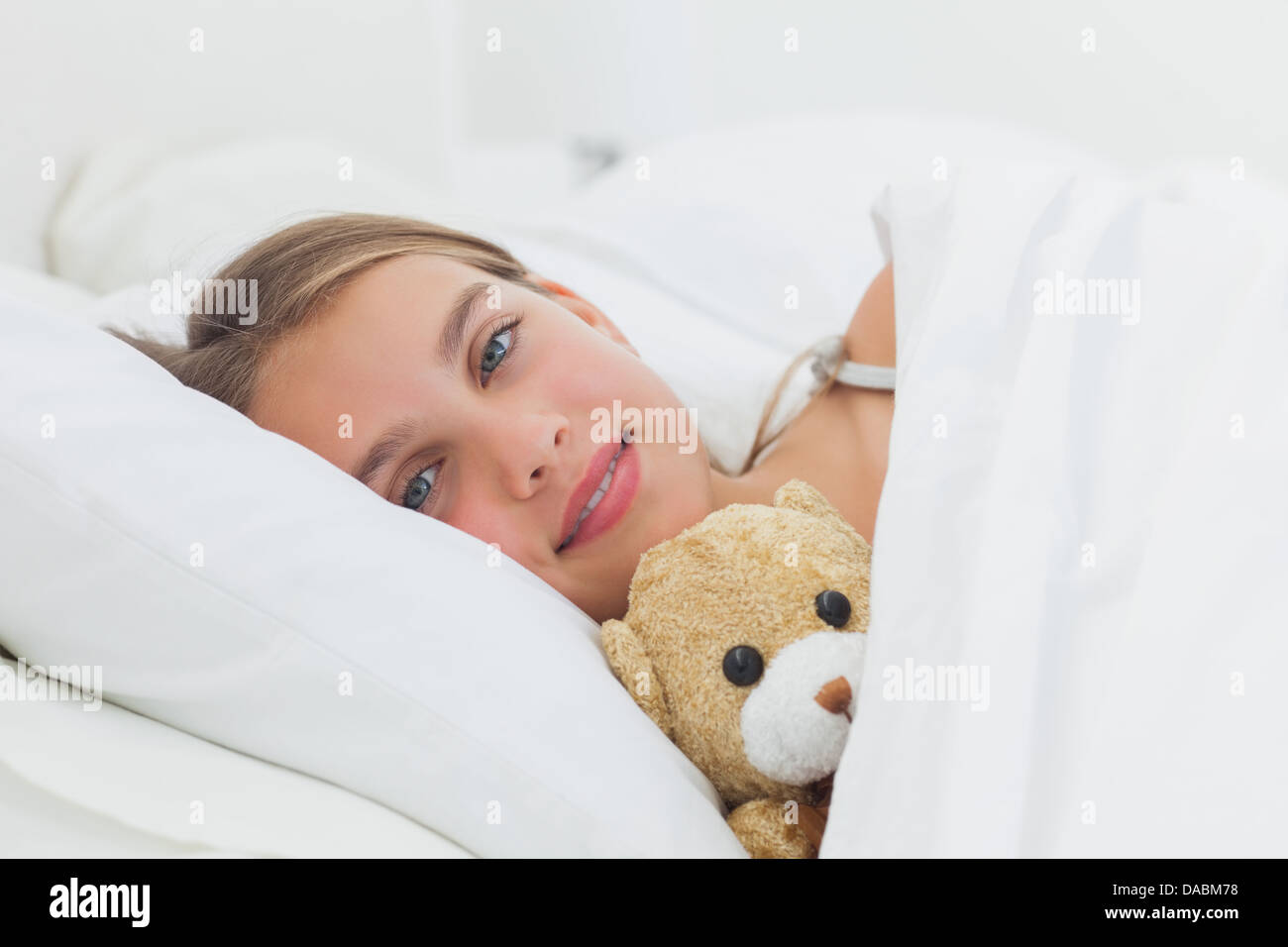 Cheerful girl teddy bear in hi-res stock photography and images - Alamy