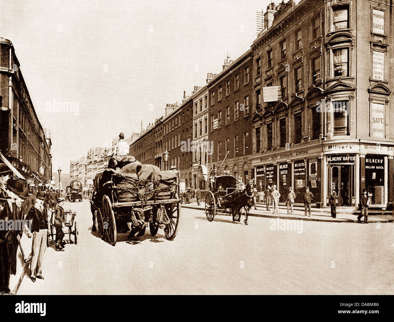 London Finsbury Pavement Victorian period Stock Photo
