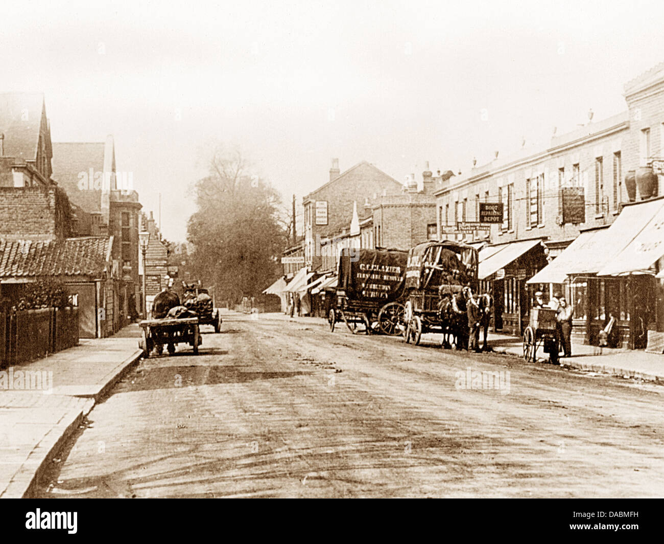 Wimbledon Kingston Road London Victorian period Stock Photo Alamy