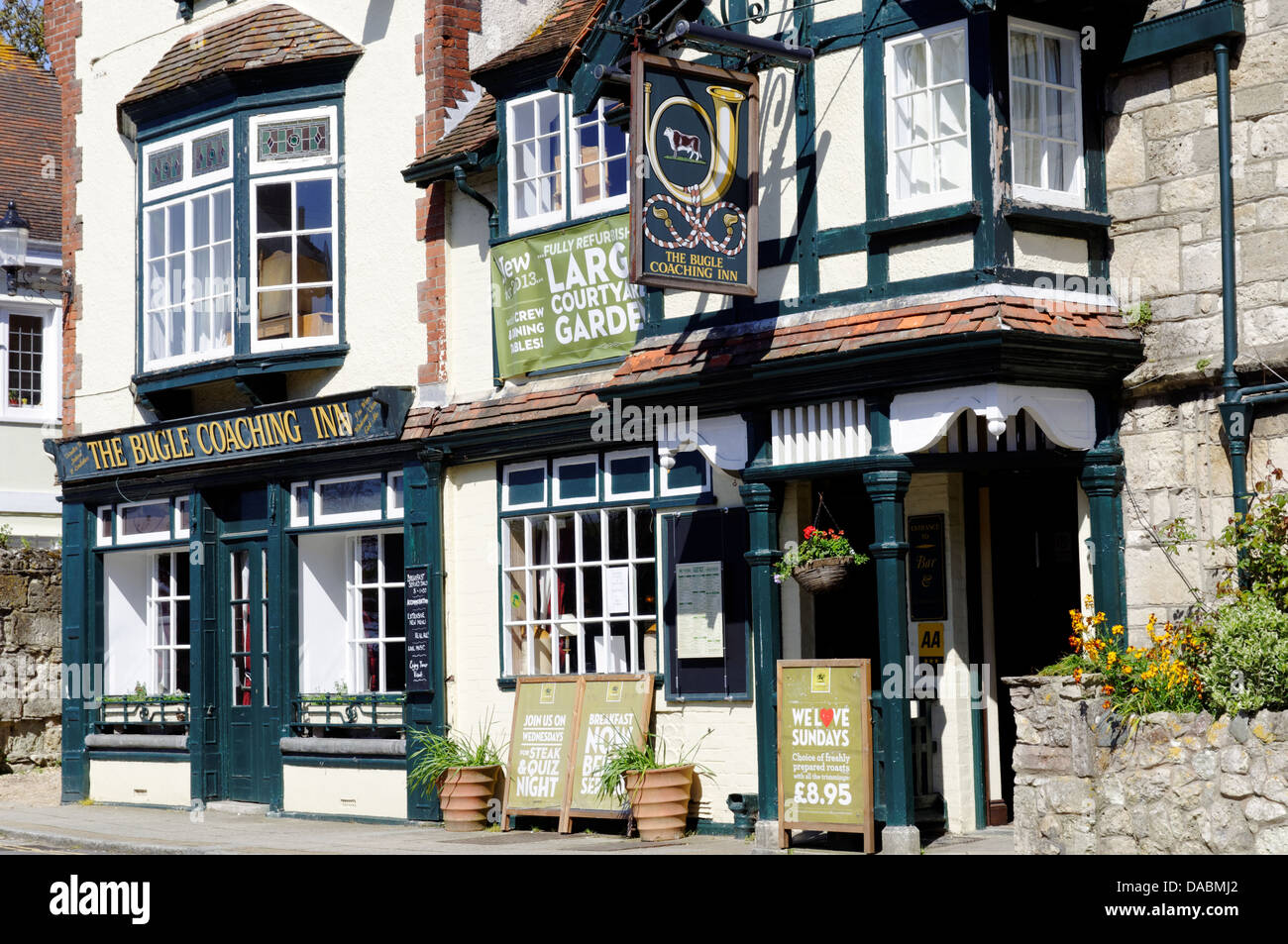 The Bugle Coaching Inn, Yarmouth, Isle of wight, England Stock Photo