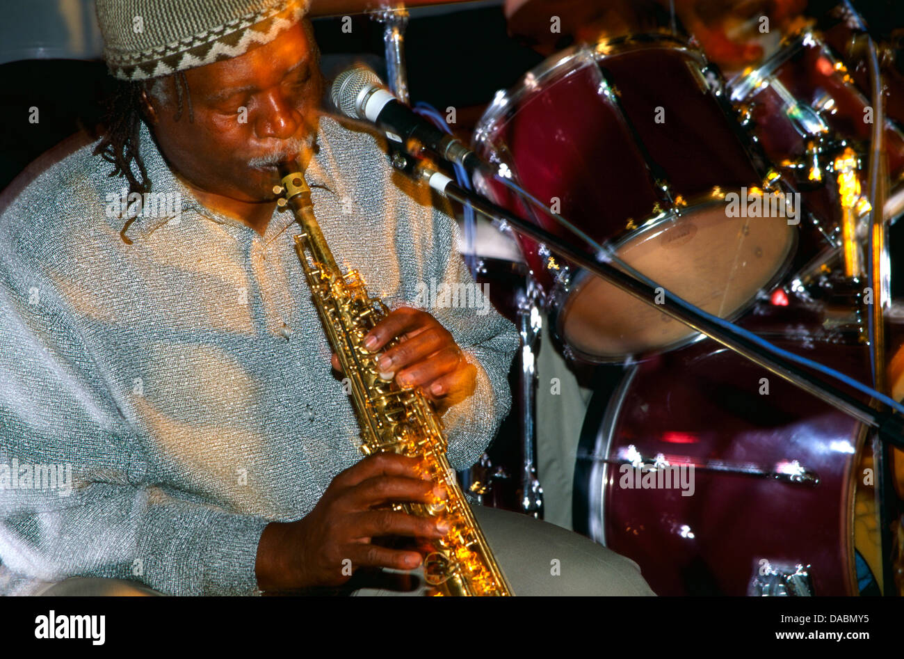 Late night jazz at the old castle as part of the Foto Festa 2004 in Maputo, Mozambique Stock Photo
