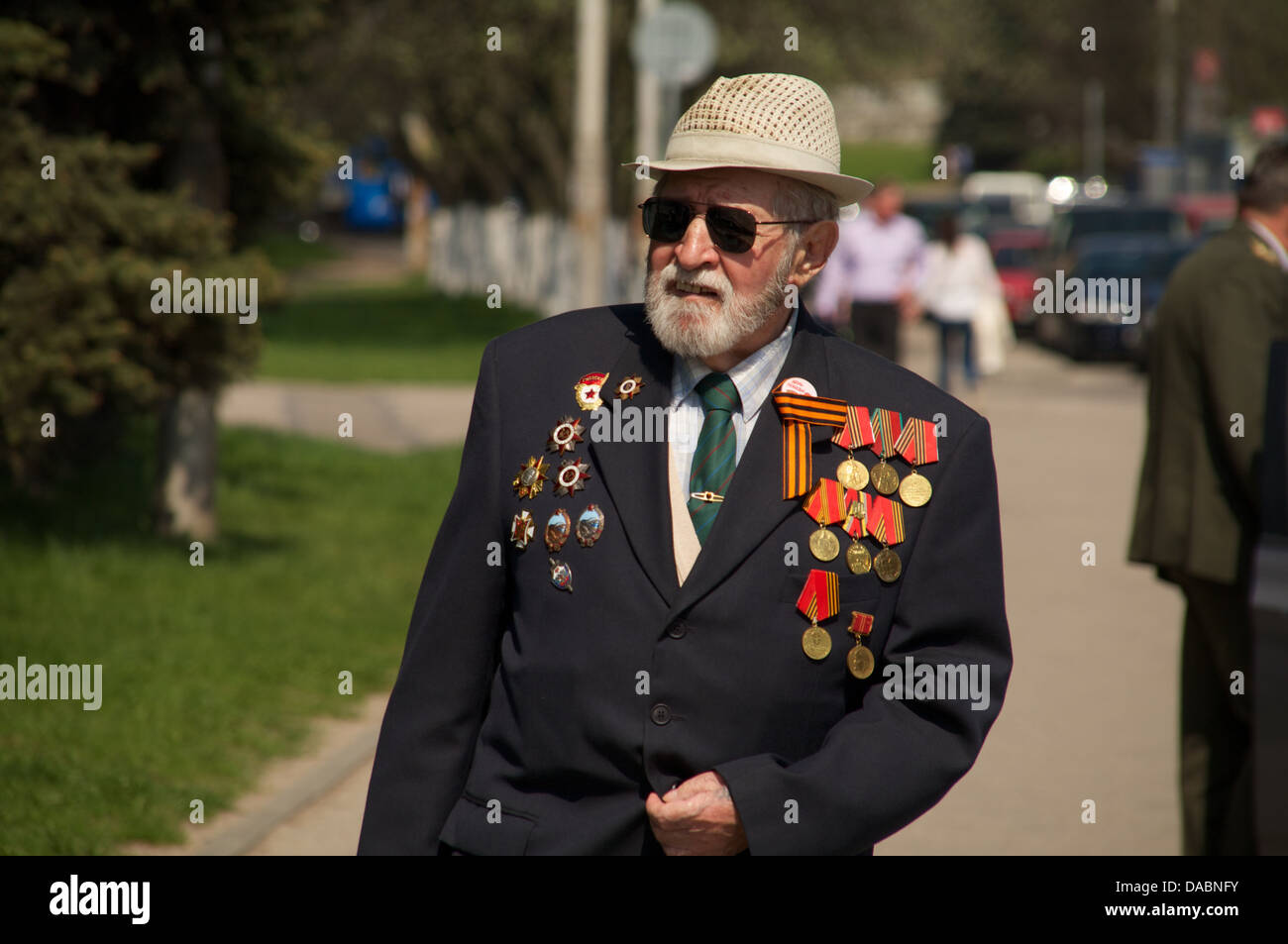 veteran of the World War II with his medals Stock Photo - Alamy