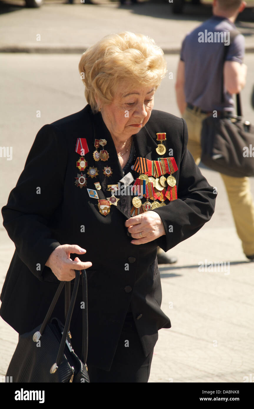 veteran of the World War II with her medals Stock Photo - Alamy