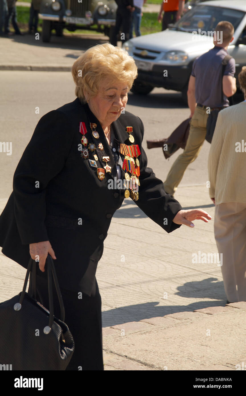 veteran of the World War II with her medals Stock Photo - Alamy