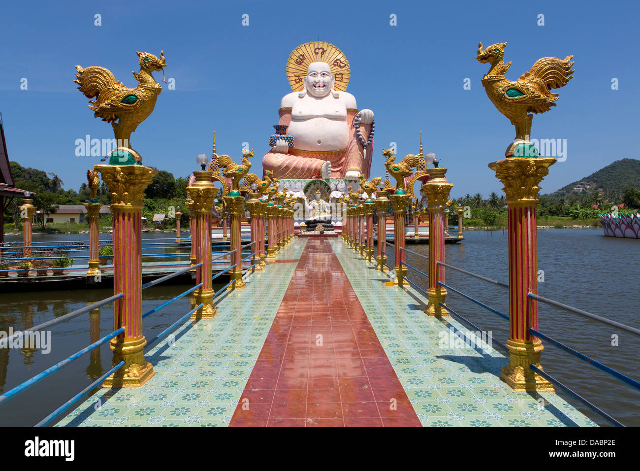 Giant Buddha image at Wat Plai Laem on the North East coast of Koh Samui, Thailand, Southeast Asia, Asia Stock Photo