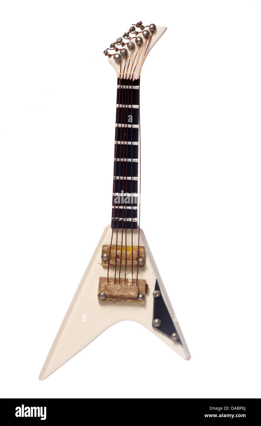 Electric guitar musical instrument studio cutout Stock Photo Alamy