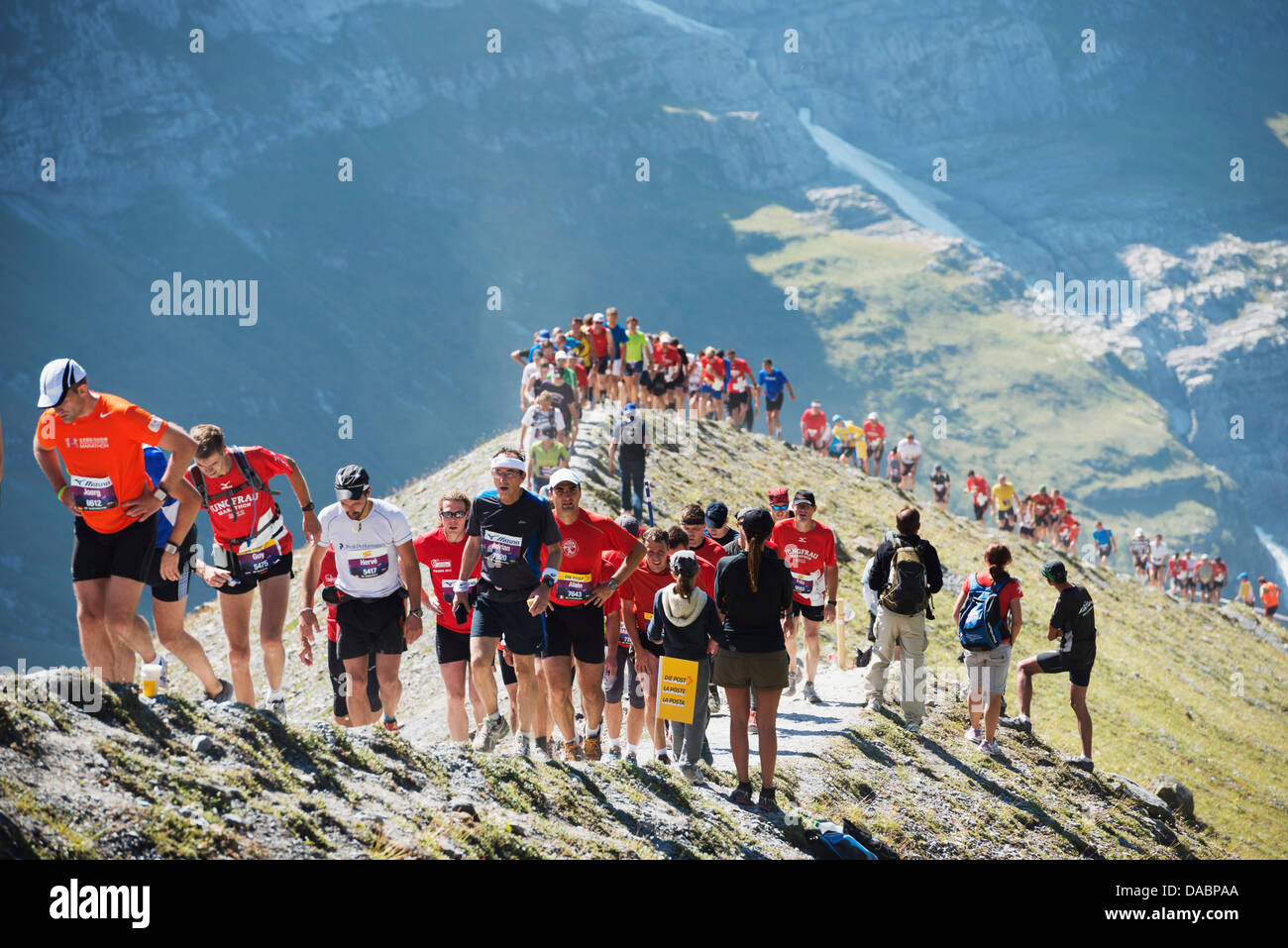 Jungfrau marathon, Bernese Oberland, Switzerland, Europe Stock Photo