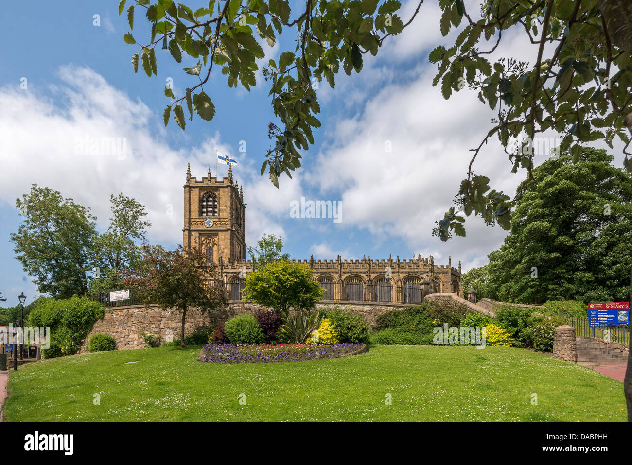 St Mary's church Mold North Wales. Clwyd Stock Photo