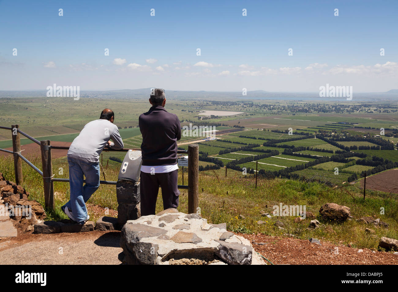 View seen from Bental mountain, Golan Heights, Israel, Middle East ...