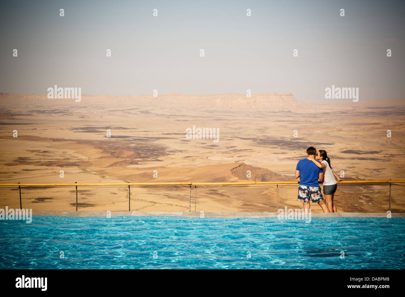 View over the Ramon crater seen from Beresheet hotel, Mitzpe Ramon, Negev region, Israel, Middle East Stock Photo