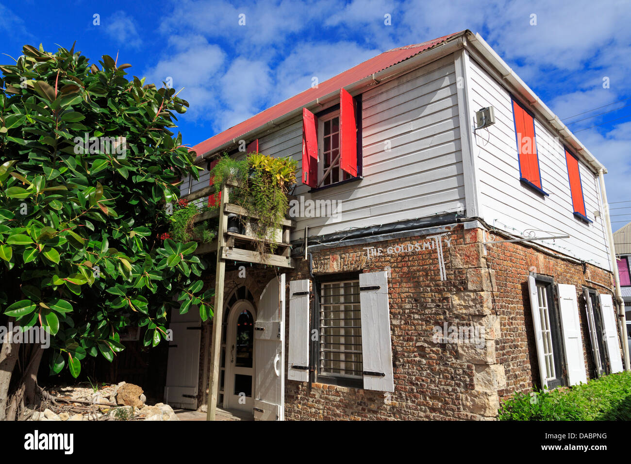 Store in the Historic Redcliffe Quay District, St. John's, Antigua, Antigua and Barbuda, Leeward Islands, West Indies, Caribbean Stock Photo