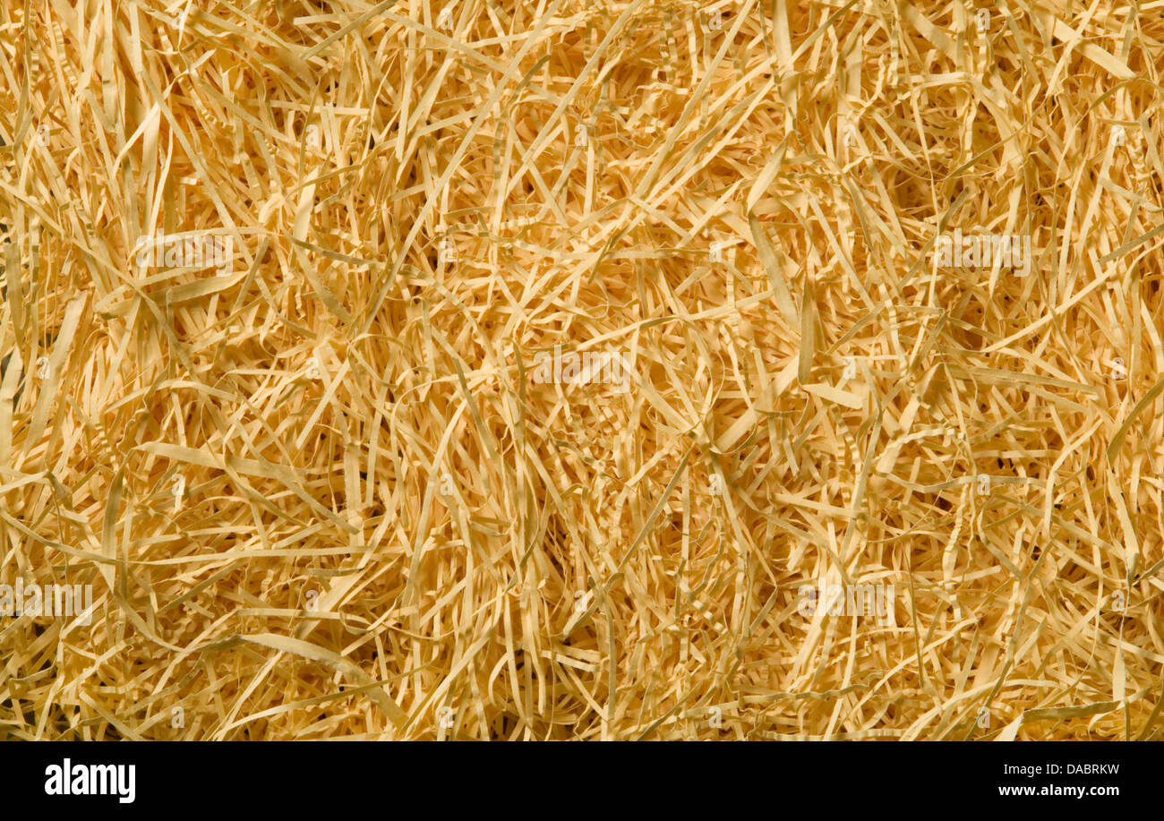 Yellow packing straw material background texture Stock Photo