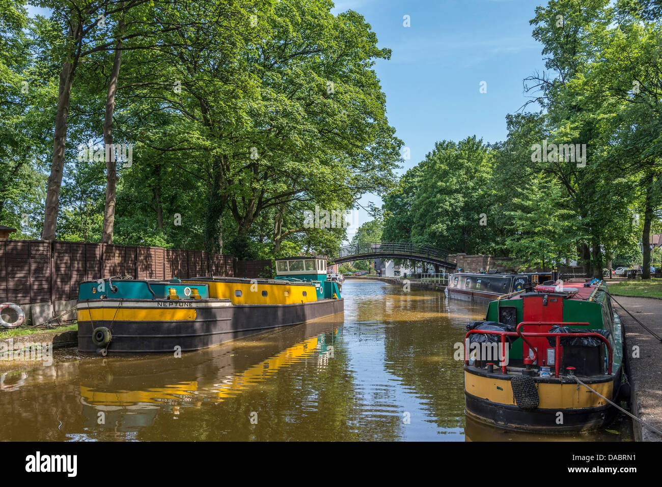 The Bridgewater canal at Worsley , Manchester, North West England Stock