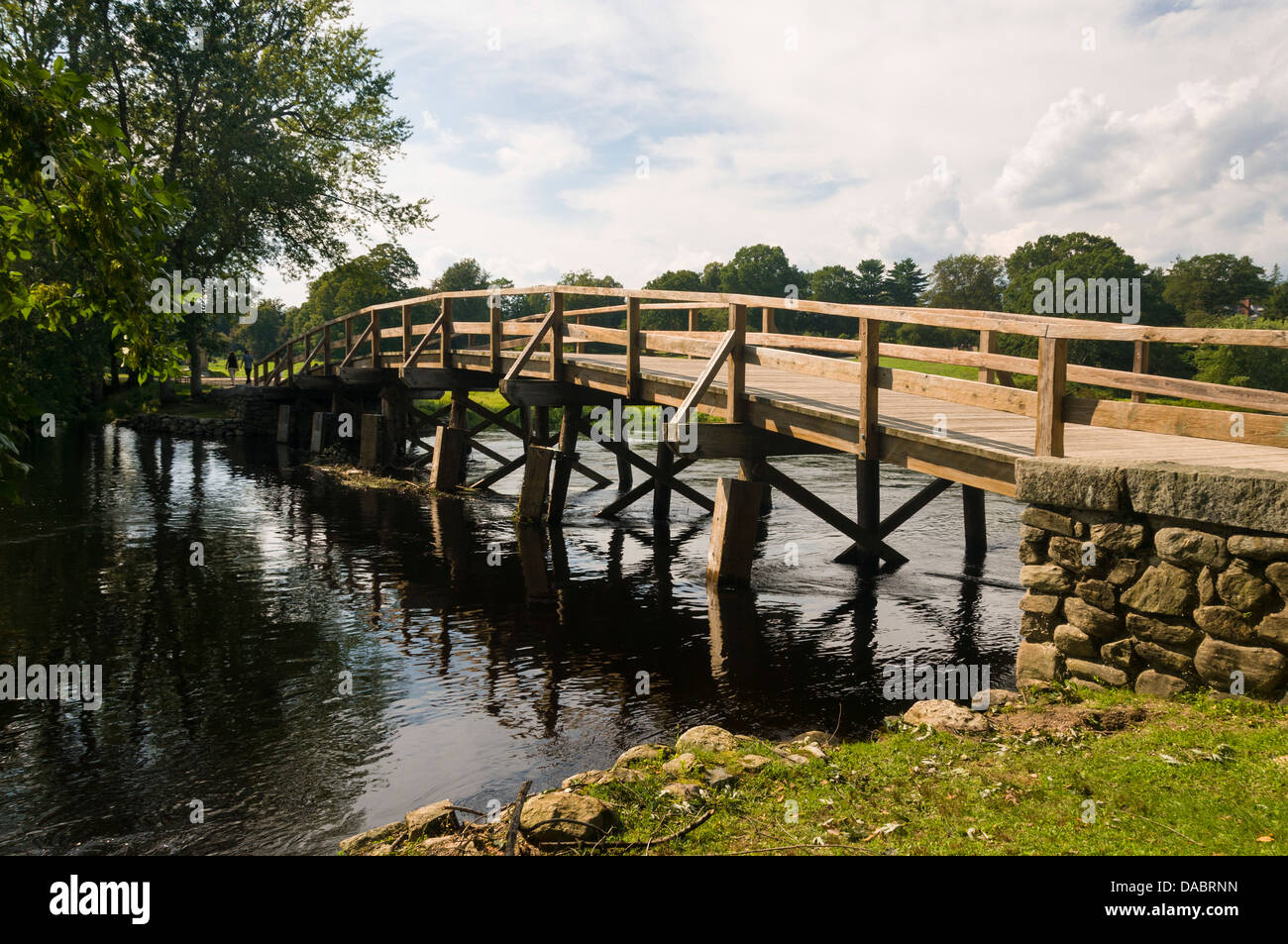 Old North Bridge, Minute Man National Historic Park, Concord, Massachusetts, United States of America, North America Stock Photo