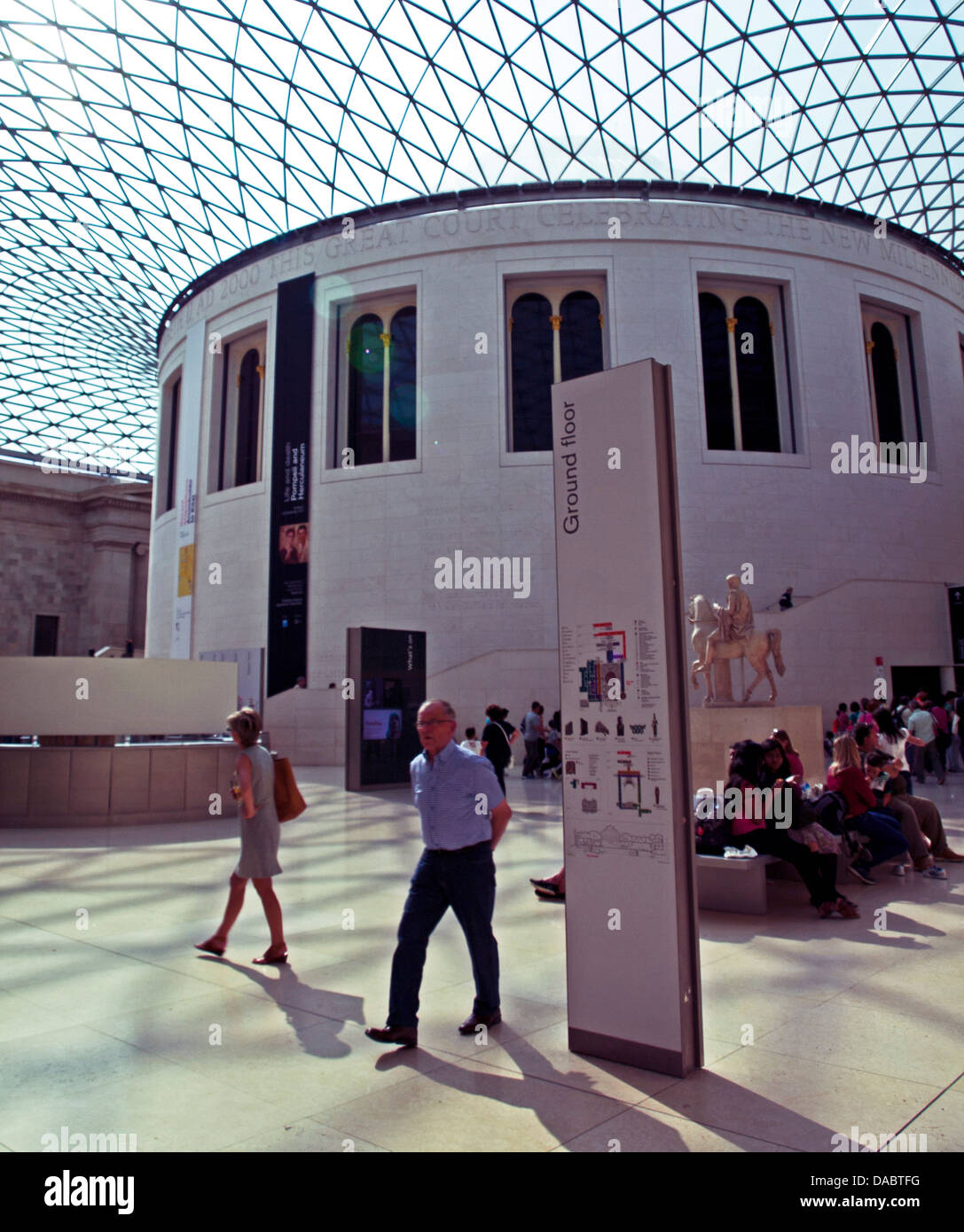 The Great Court of the British Museum, Great Russell Street, London, England, United Kingdom Stock Photo