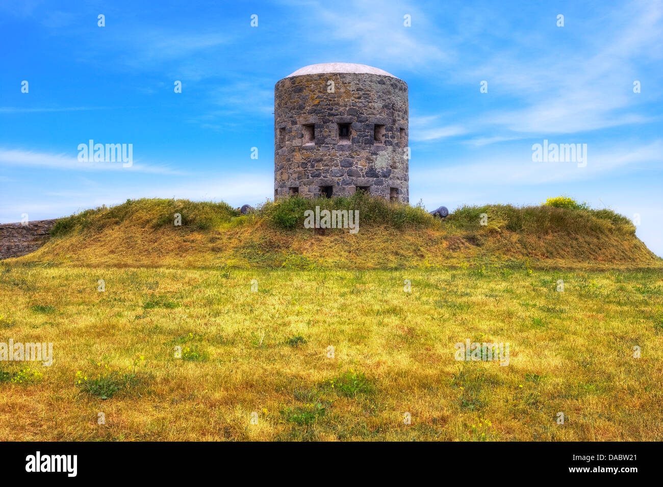 La Rousse Tower, St Sampson, Guernsey, United Kingdom Stock Photo