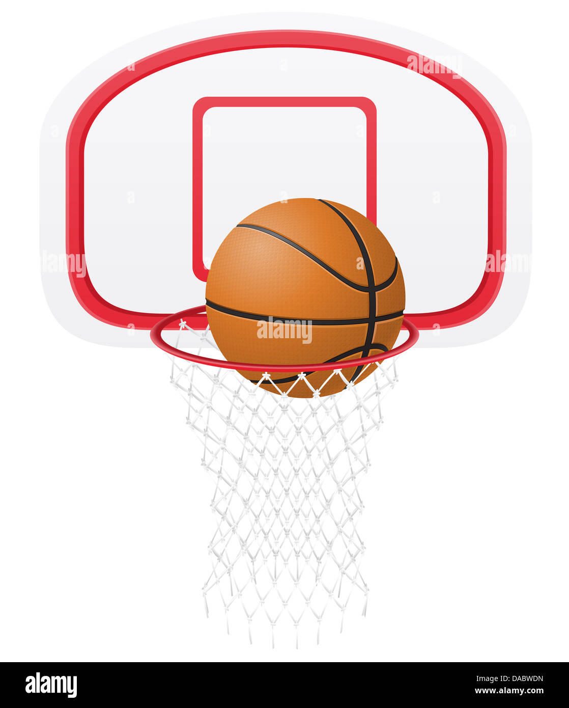 basketball basket and ball illustration isolated on white background Stock Photo Alamy
